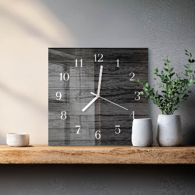 Horloge murale carrée Bois