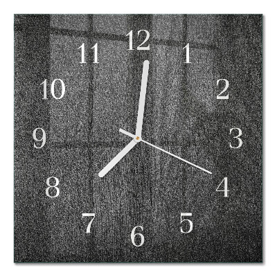 Horloge carrée en verre Bois