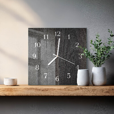 Horloge carrée en verre Bois