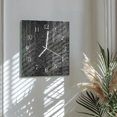 Horloge carrée en verre Bois