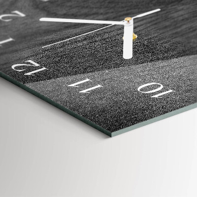 Horloge carrée en verre Bois