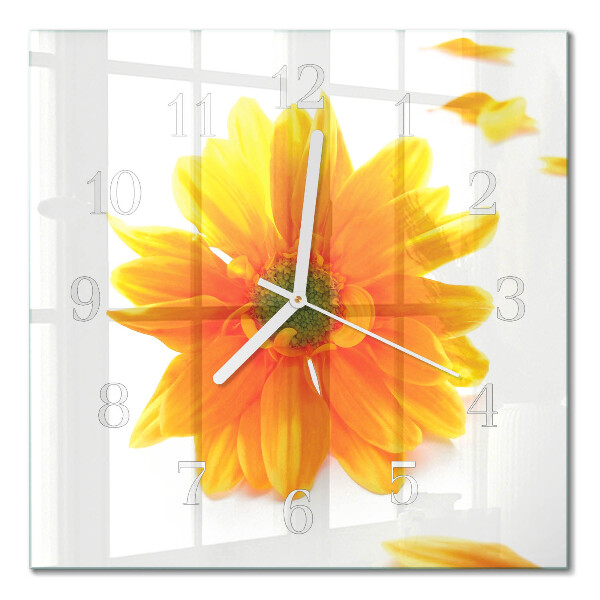 Horloge murale carrée Fleur