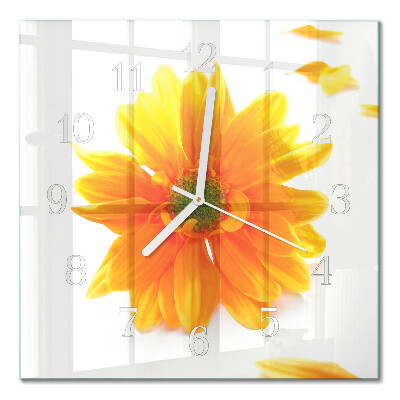 Horloge murale carrée Fleur