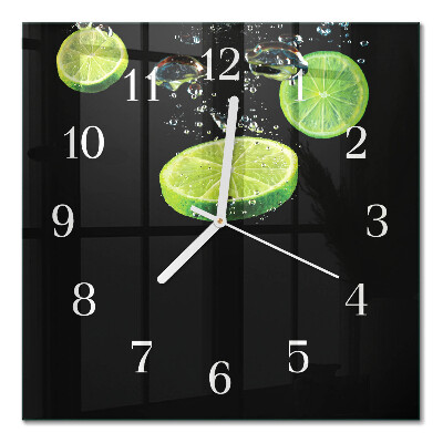 Horloge murale carrée Citrons verts