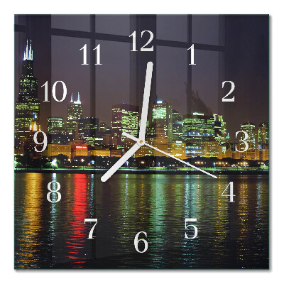 Horloge carrée en verre Horizon