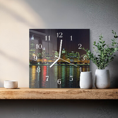 Horloge carrée en verre Horizon