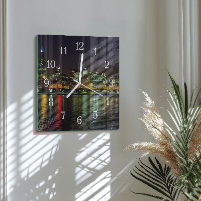 Horloge carrée en verre Horizon