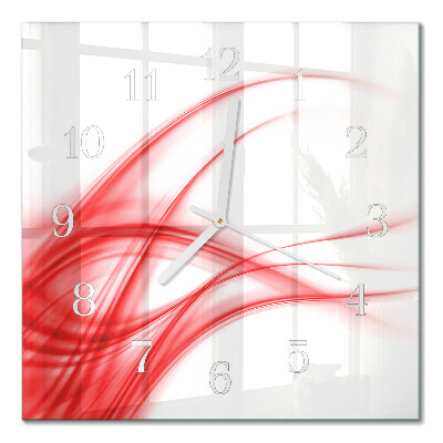 Horloge carrée en verre Art abstrait