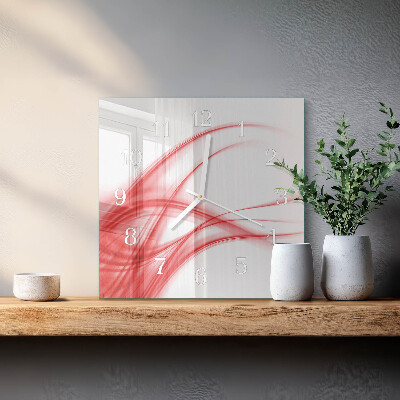 Horloge carrée en verre Art abstrait