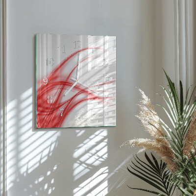 Horloge carrée en verre Art abstrait