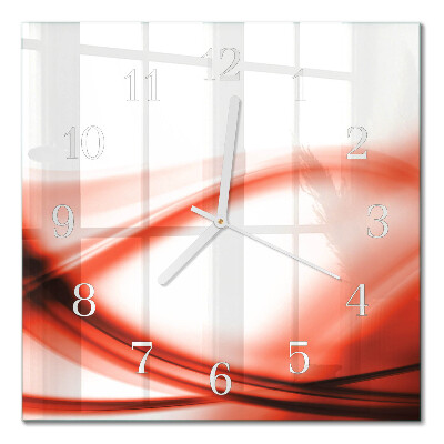 Horloge carrée en verre Lignes abstraites
