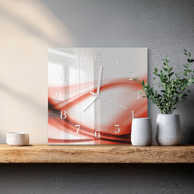 Horloge carrée en verre Lignes abstraites