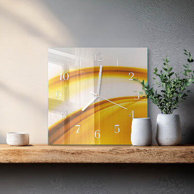 Horloge carrée en verre Art abstrait