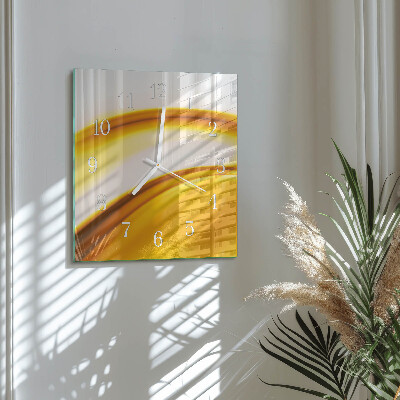 Horloge carrée en verre Art abstrait