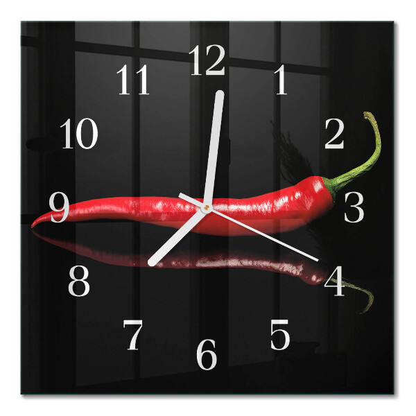 Horloge murale carrée Piment