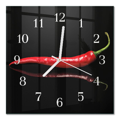 Horloge murale carrée Piment