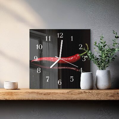 Horloge murale carrée Piment