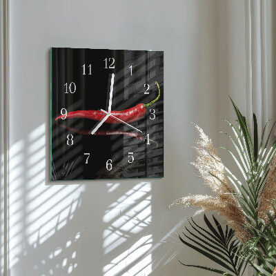 Horloge murale carrée Piment