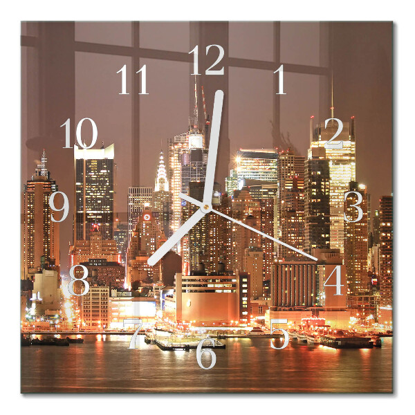 Horloge carrée en verre Horizon