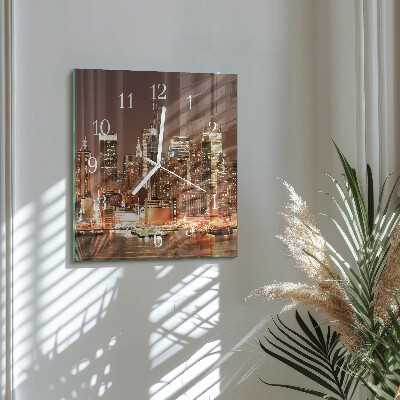 Horloge carrée en verre Horizon