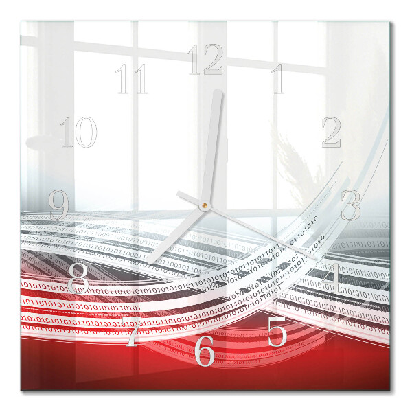 Horloge carrée en verre Abstraction
