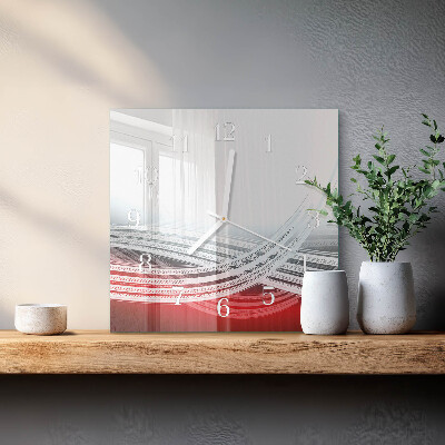Horloge carrée en verre Abstraction