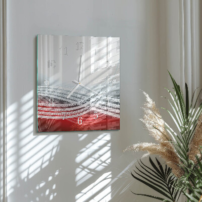 Horloge carrée en verre Abstraction