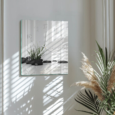 Horloge carrée en verre Pierres