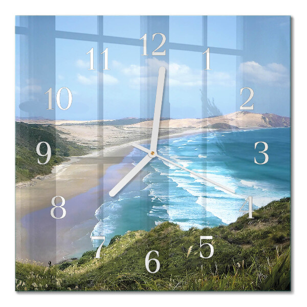 Horloge carrée en verre Côte