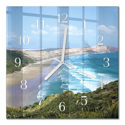 Horloge carrée en verre Côte