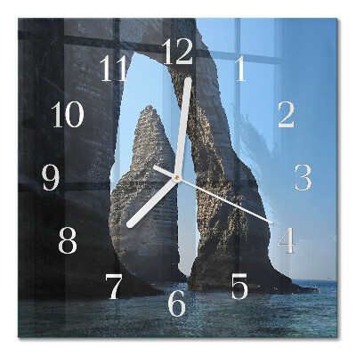 Horloge carrée en verre Pierre