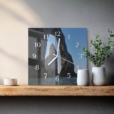 Horloge carrée en verre Pierre