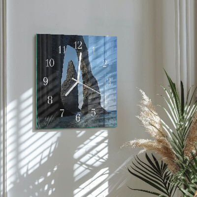 Horloge carrée en verre Pierre