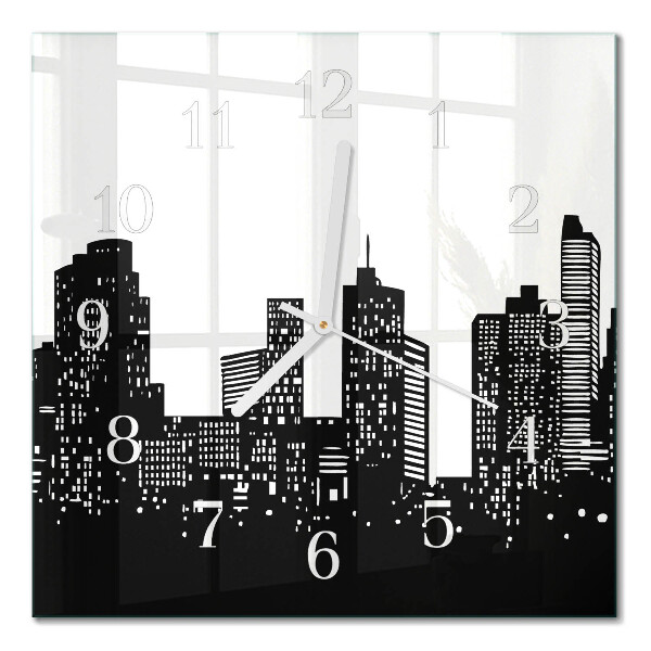 Horloge murale carrée Bâtiments