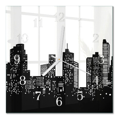 Horloge murale carrée Bâtiments