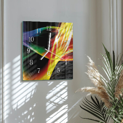 Horloge carrée en verre Abstraction