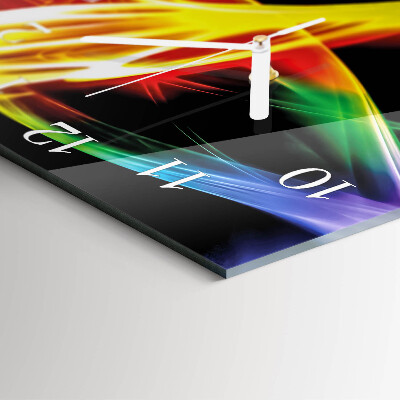 Horloge carrée en verre Abstraction