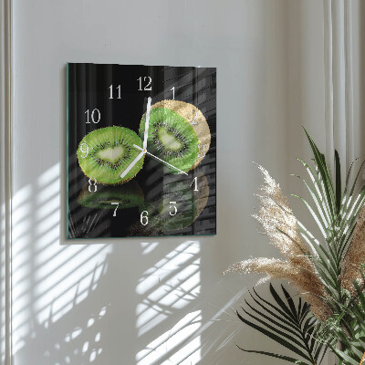 Horloge carrée en verre Kiwi