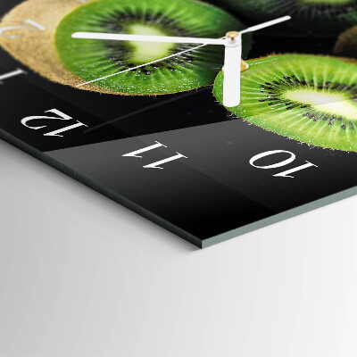 Horloge carrée en verre Kiwi