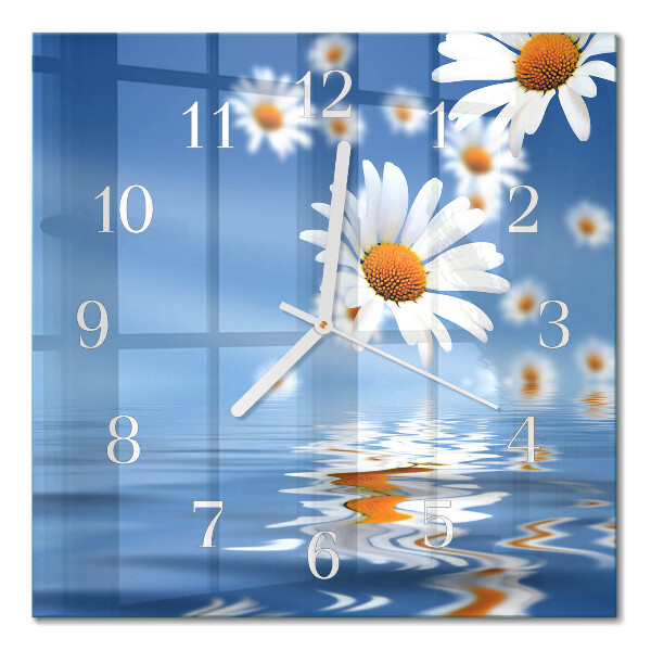 Horloge murale carrée Fleur