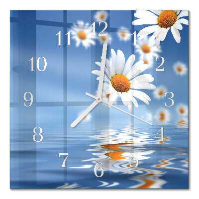 Horloge murale carrée Fleur