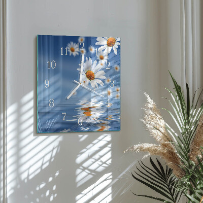 Horloge murale carrée Fleur