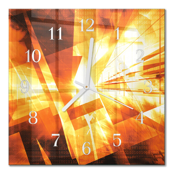 Horloge murale carrée Abstraction