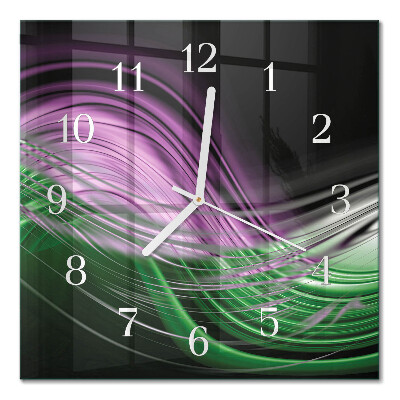 Horloge carrée en verre Art abstrait