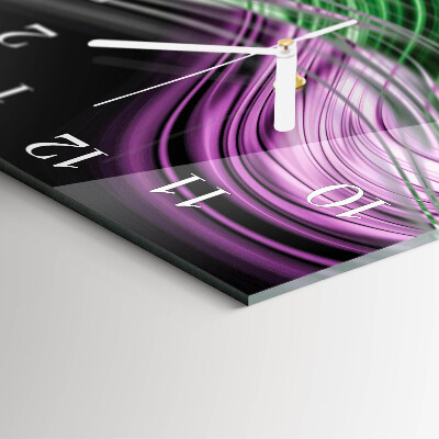 Horloge carrée en verre Art abstrait