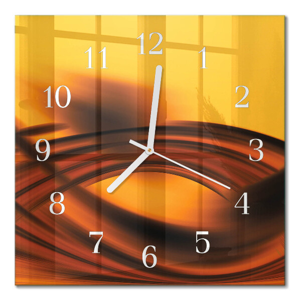 Horloge carrée en verre Abstraction