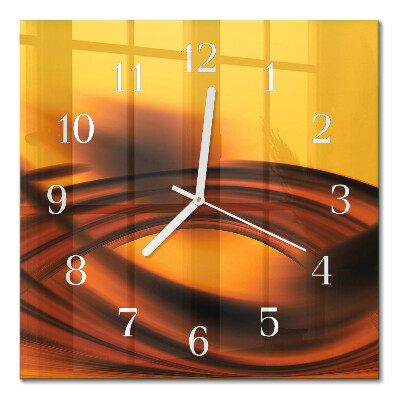 Horloge carrée en verre Abstraction