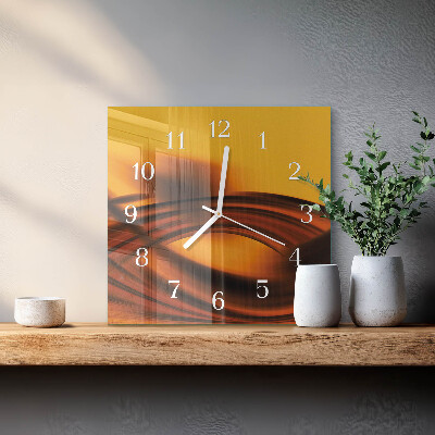 Horloge carrée en verre Abstraction