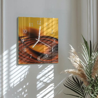 Horloge carrée en verre Abstraction