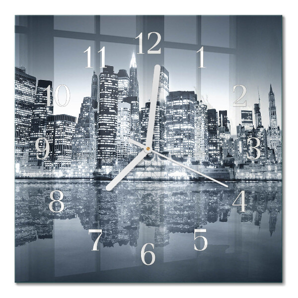 Horloge carrée en verre Horizon